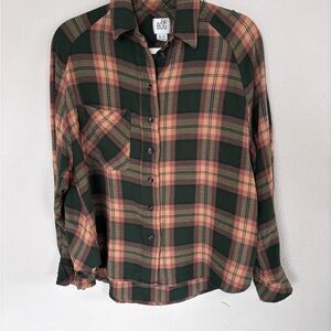 Urban Outfitters BDG Multicolor Plaid Button-Up Shirt